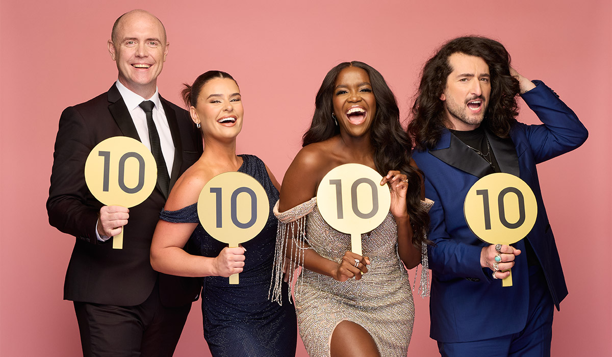 New Dancing With The Stars judge Oti Mabuse with fellow judges Brian Redmond, Karen Byrne and Arthur Gourounlian
