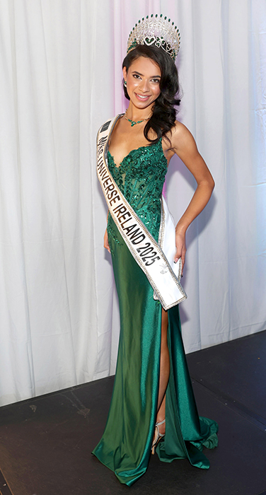 Aadya Srivastava, who was crowned Miss Universe Ireland 2025, at the Hilton Hotel Dublin Airport. Pic: Brian McEvoy