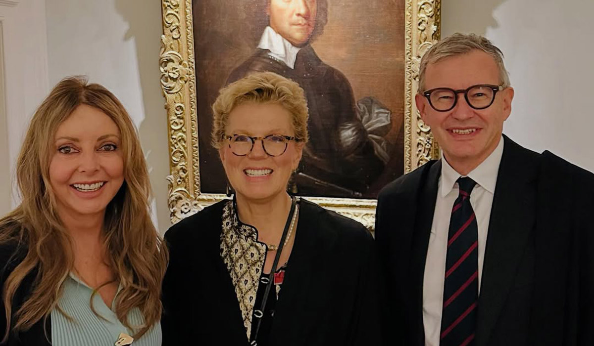 Carol Vorderman and Sherry Coutu with Professor Martin Burton. Pic: Carol Vorderman / Instagram