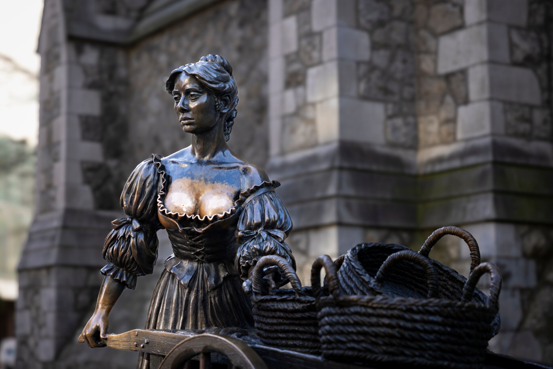 Molly Malone Statue Boarded Up For 'Restorations'