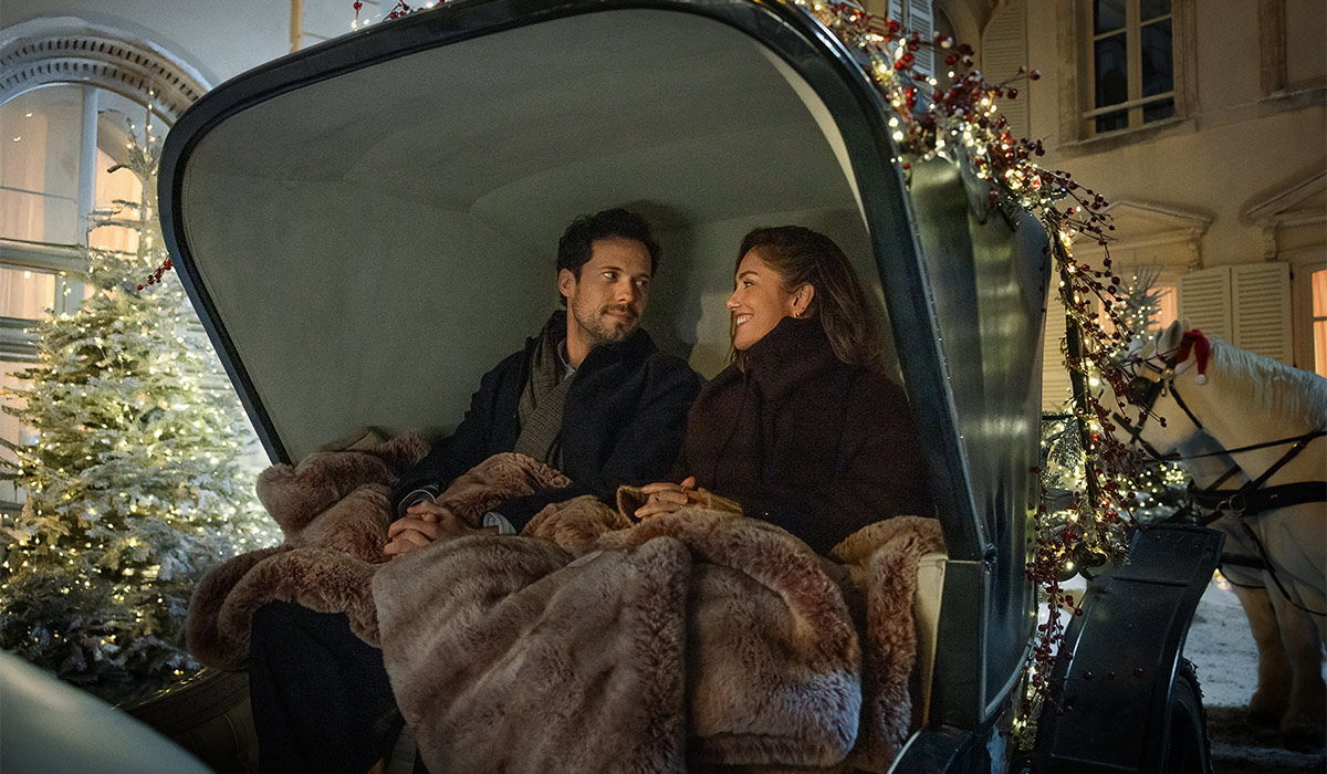 Tom Wozniczka as Henri Cassell and Minka Kelly as Sydney Price in Champagne Problems. Pic: Netflix