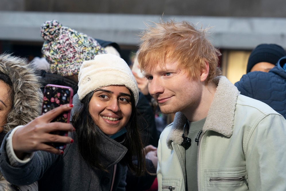 Ed Sheeran with fan