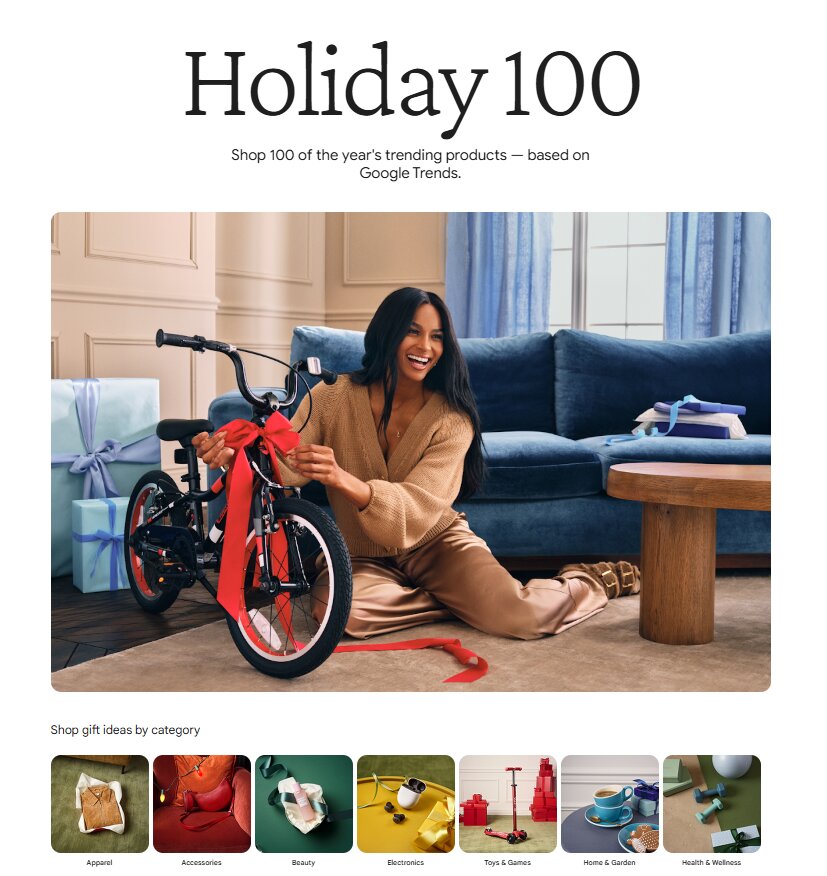 Holiday 100 Google