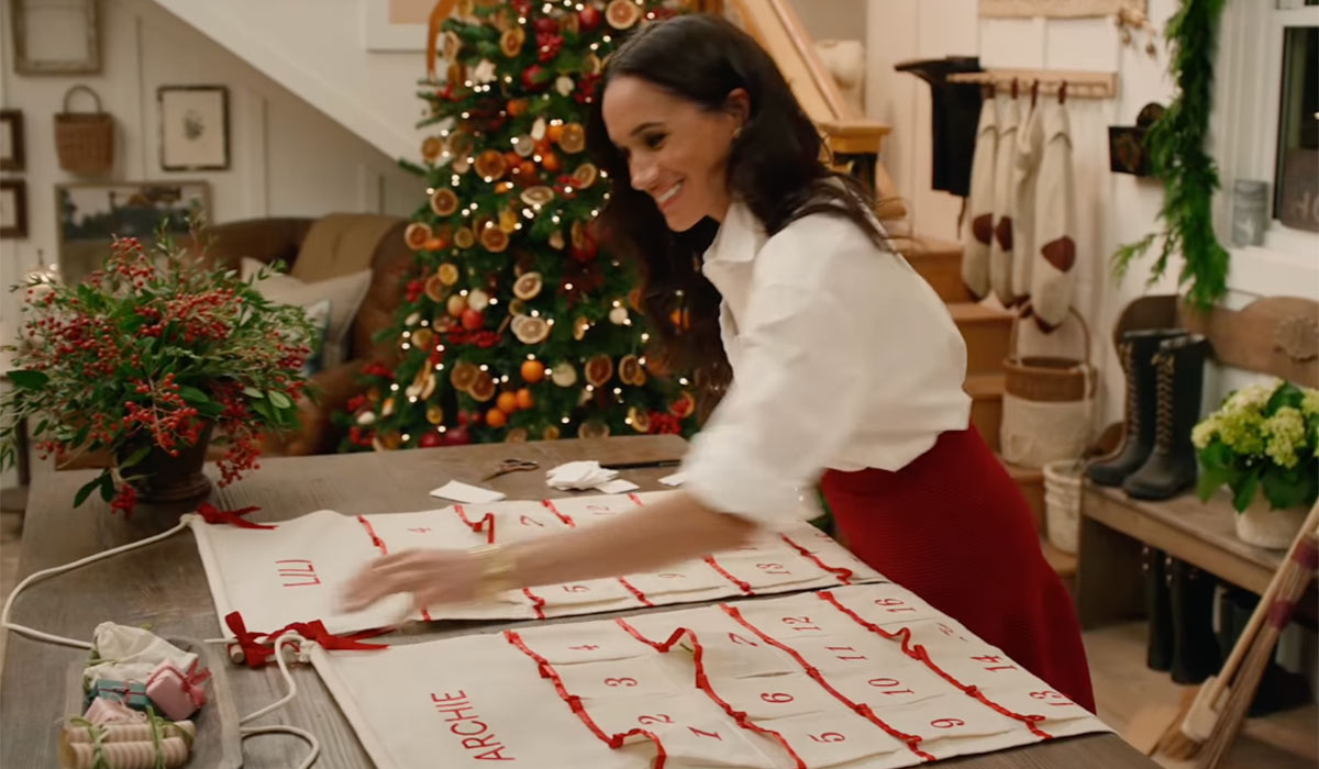 Meghan Markle shares sweet Christmas traditions with Archie and Lili in festive trailer 4 With Love, Meghan Christmas special trailer. Pic: Netflix