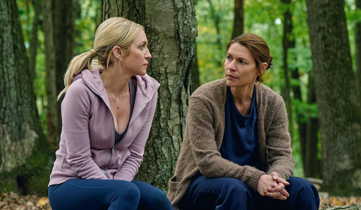 Brittany Snow as Nina and Claire Danes as Aggie Wiggs in The Beast in Me. Pic: Netflix