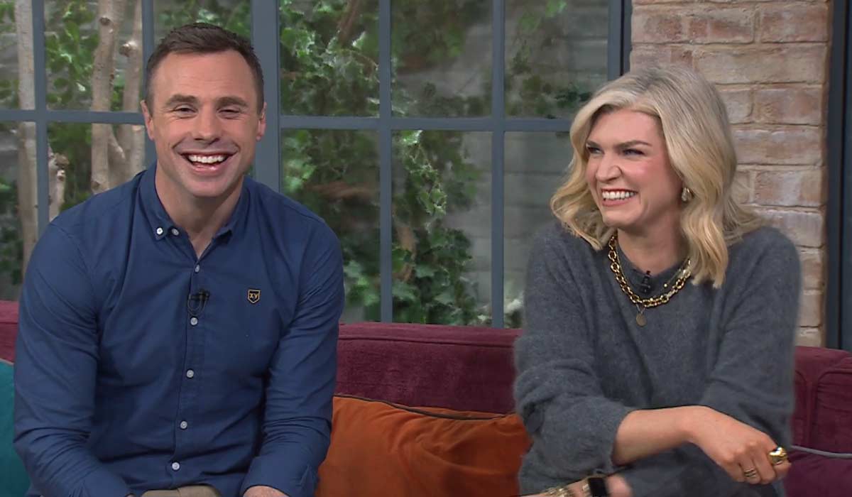 Tommy Bowe recreates THAT viral Ireland AM moment with very special guest 3 Pic: Virgin Media Television