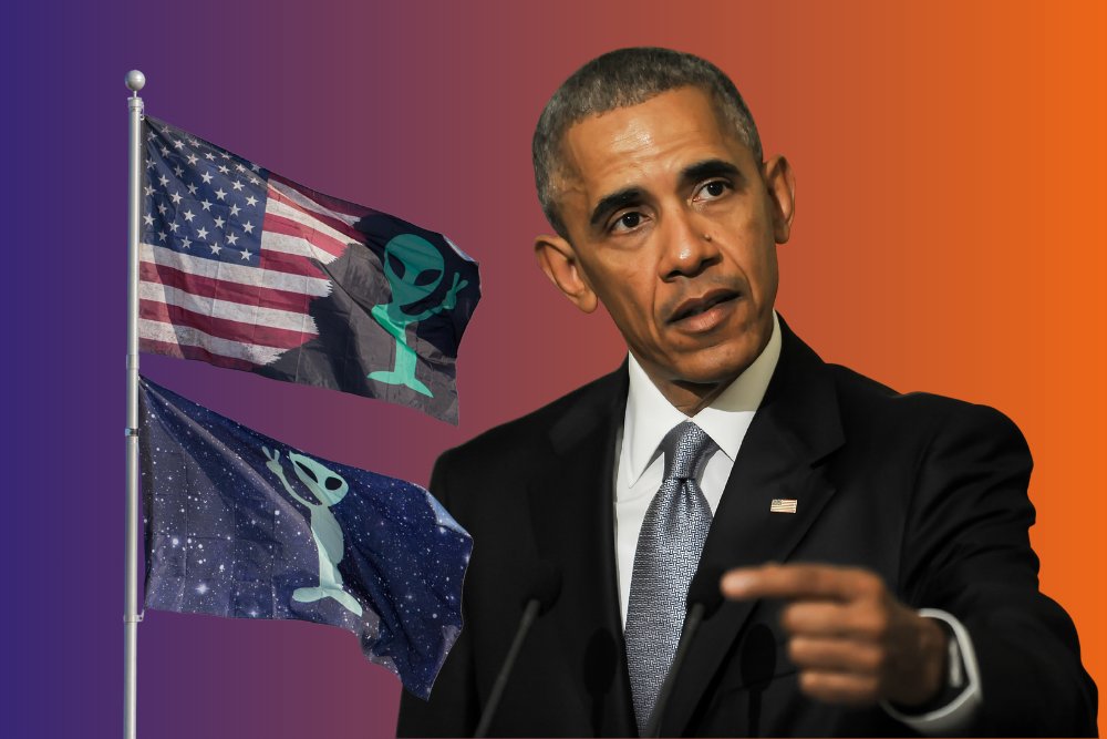 Barack Obama, Area 51 Flags