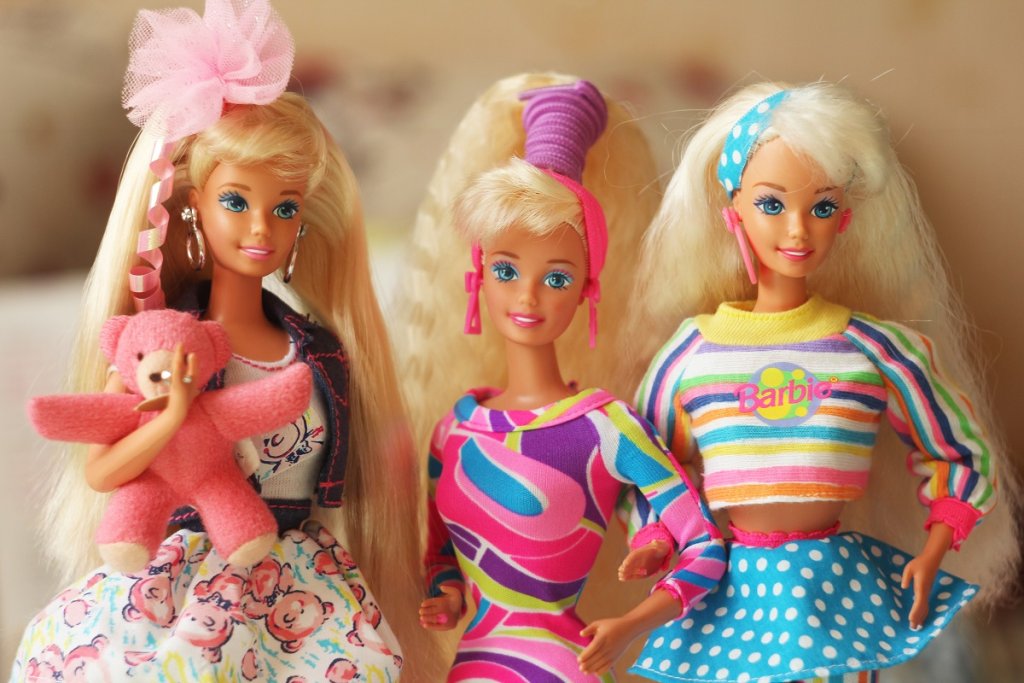 A,Beautiful,Barbie,With,A,Long,White,Hair.,Stylish,Doll.