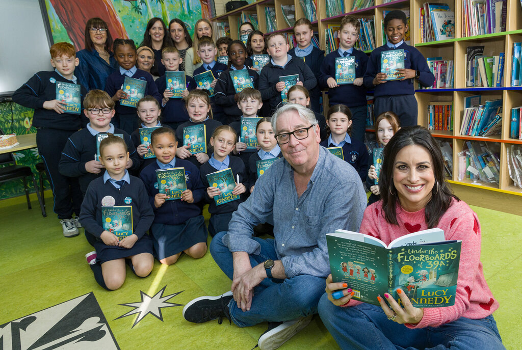 Paul Sherwood Photographer - Classic Hits, Classic Kindness: Colm & Lucy Surprise St. Raphaels School, Ballyfermot 3rd Class with Signed Books After an On-Air Win Classic Hits, Classic Kindness: Colm & Lucy Surprise St. Raphaels School, Ballyfermot 3rd Class with Signed Books After an On-Air Win