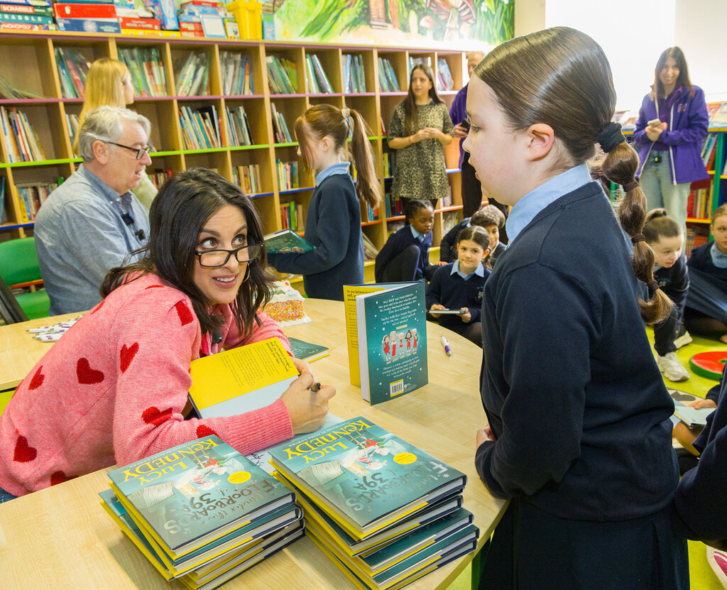 Paul Sherwood Photographer - Classic Hits, Classic Kindness: Colm & Lucy Surprise St. Raphaels School, Ballyfermot 3rd Class with Signed Books After an On-Air Win Classic Hits, Classic Kindness: Colm & Lucy Surprise St. Raphaels School, Ballyfermot 3rd Class with Signed Books After an On-Air Win