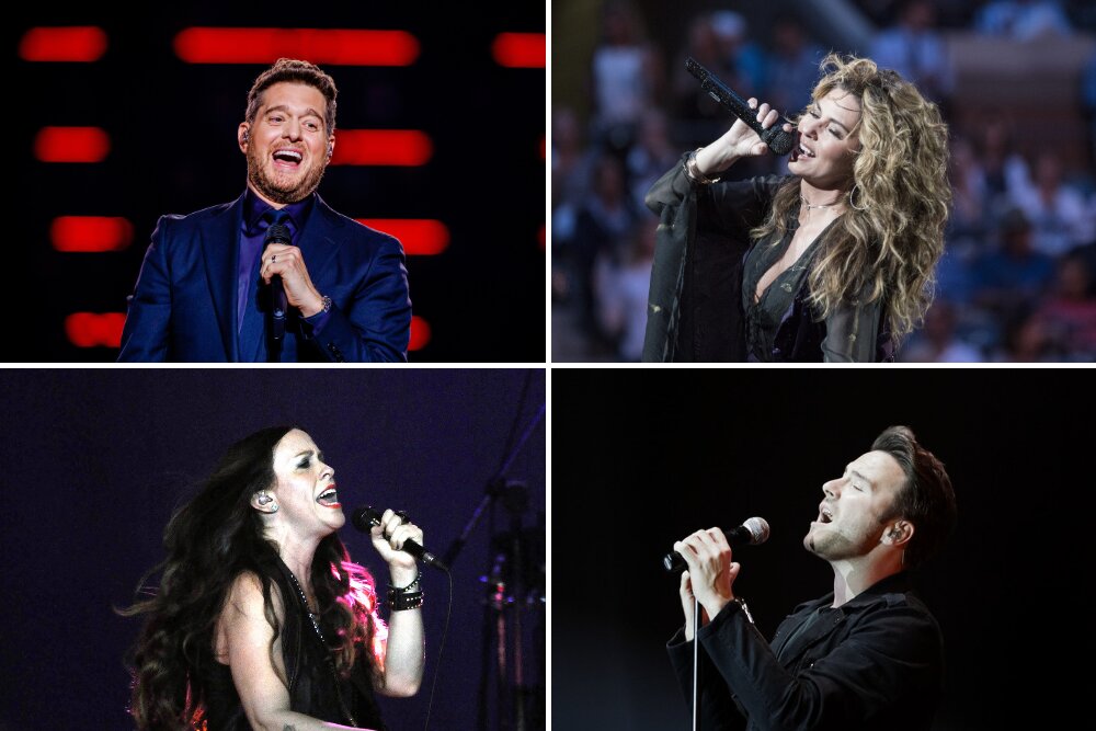 Shania Twain, Alanis Morisette, Michael Bubl&eacute;, Westlife