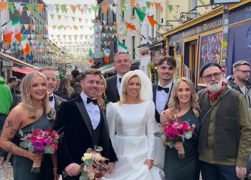 Tommy Tiernan Photobombs Galway Wedding. Credit, Karl Mac