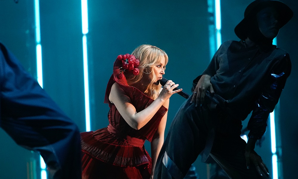 Kylie Minogue performs live in Brighton, in 2019