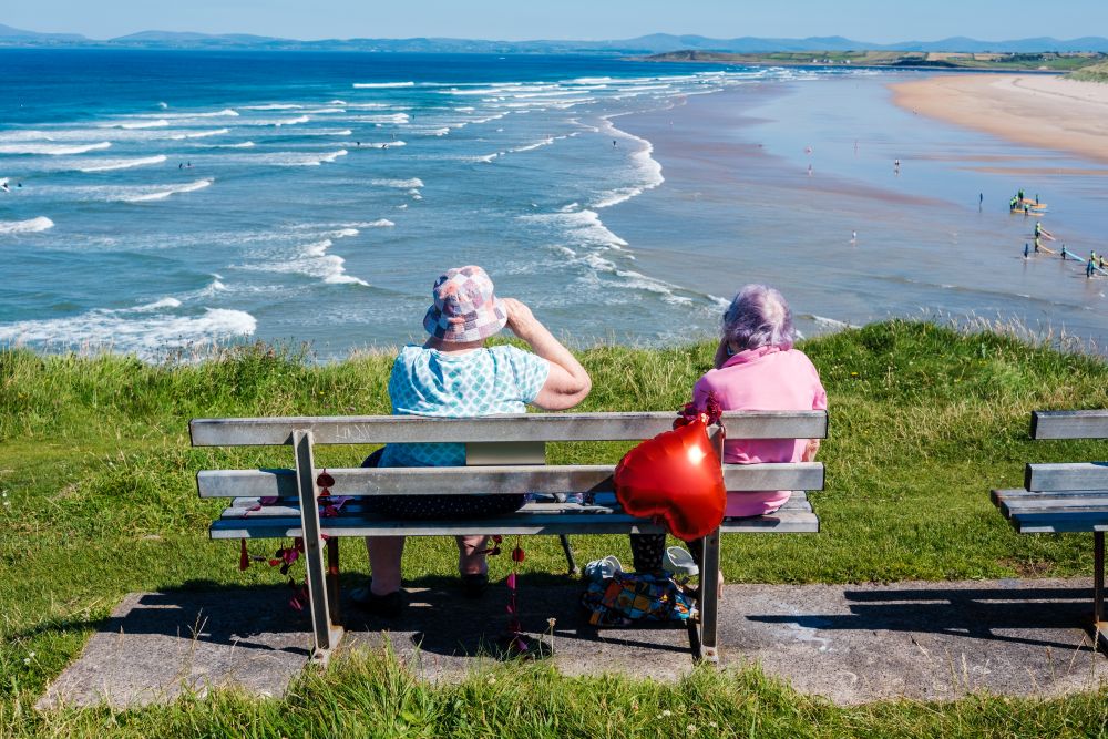 Couple enjoying sun