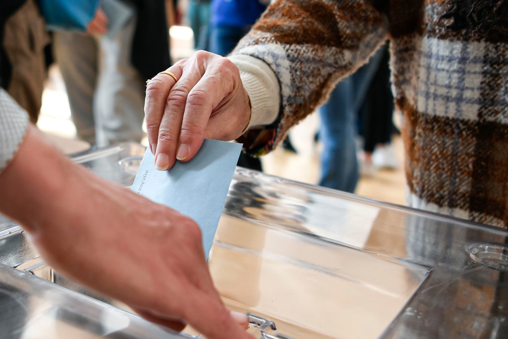 Voter casting their ballot. By-Election