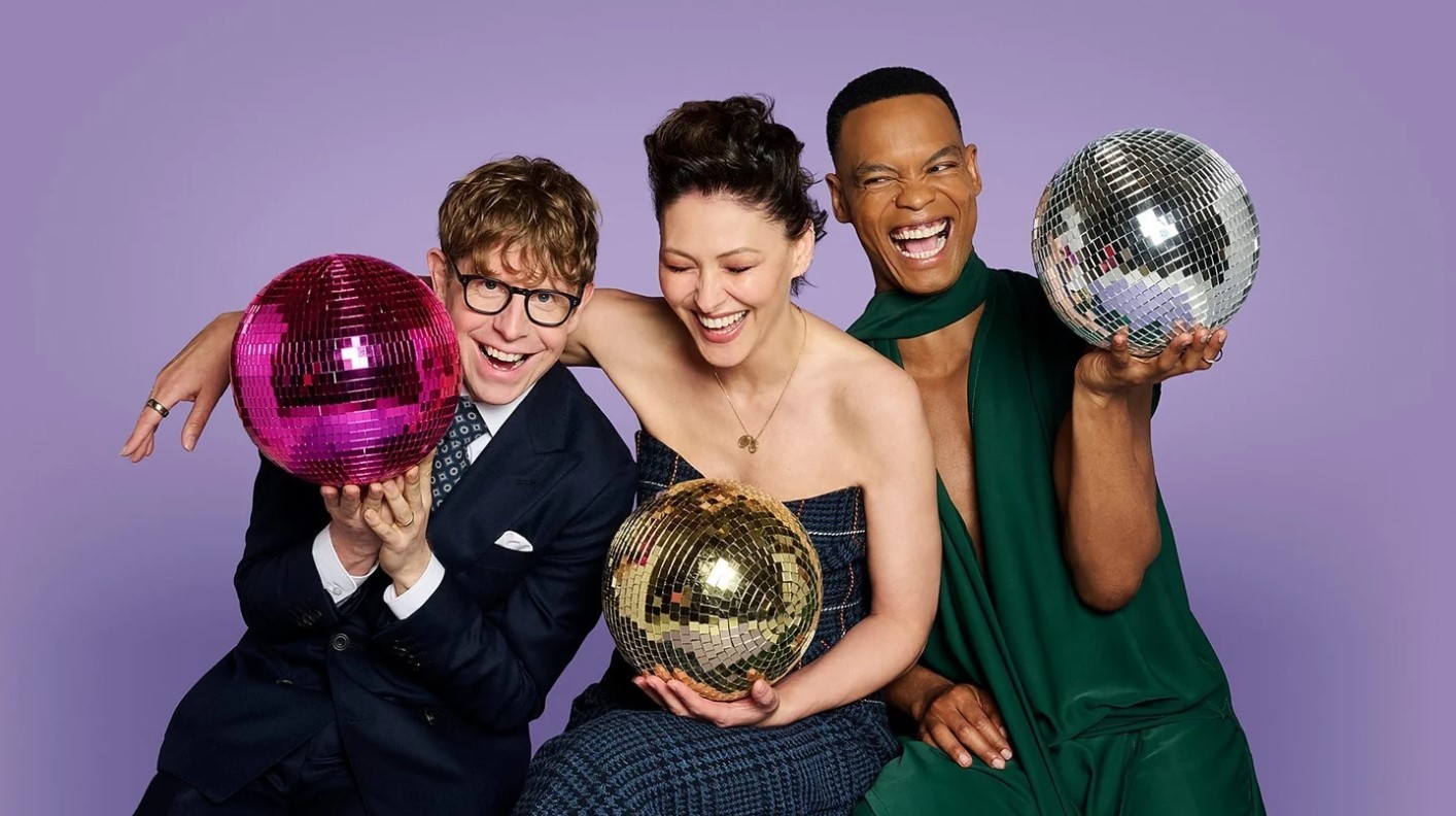 (L-R) Josh Widdicombe, Emma Willis, and Johannes Radebe Photos BBCRay Burmiston