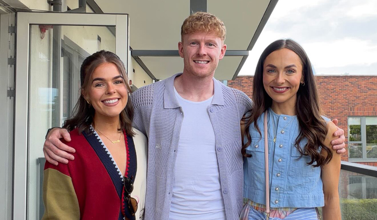 Kayleigh Trappe with her bridesmaid, Mary and fiancé Tom. Pic: Kayleigh Trappe/Instagram