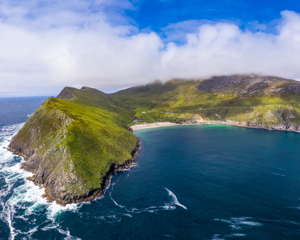 Achill Island Named In Top 10 Best Islands In The World 4 Aerial view of Keem Bay, located on Achill Island, County Mayo, Ireland. Shutterstock