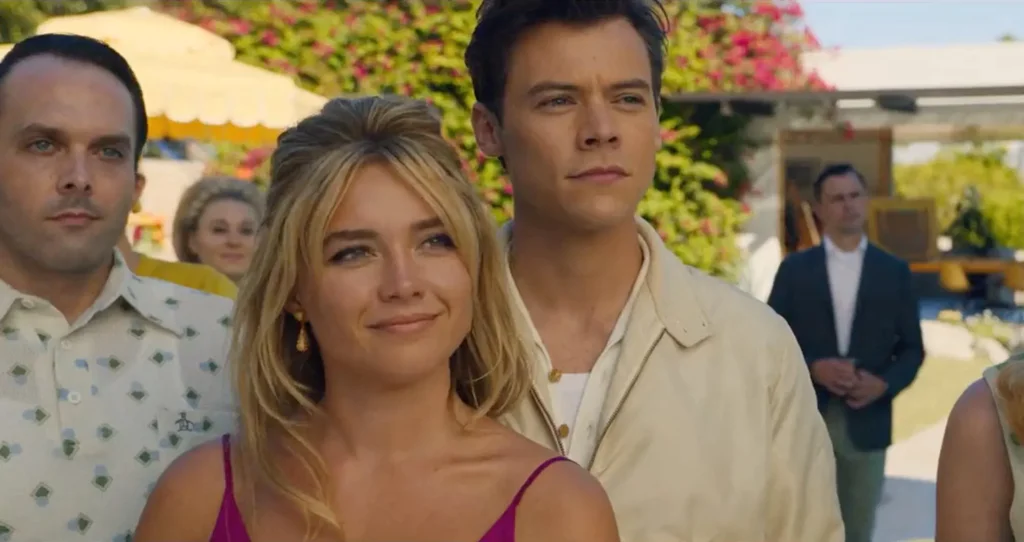 Florence Pugh and Harry Styles are co-stars in Warner Bros.' Don't Worry Darling (2022)