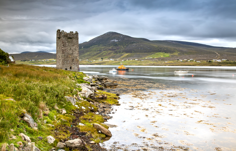 Achill Island Named In Top 10 Best Islands In The World 8 Grace O'Malley's Castle, Kildavnet Tower in County Mayo, Ireland