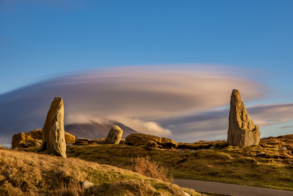 Achill Island Named In Top 10 Best Islands In The World 5 Menhirs on Achill Island, County Mayo, Ireland. Shutterstock