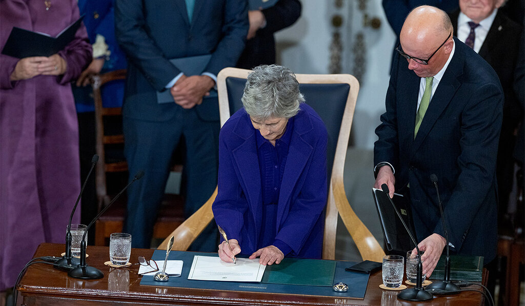 President Catherine Connolly. Photo credit Maxwells