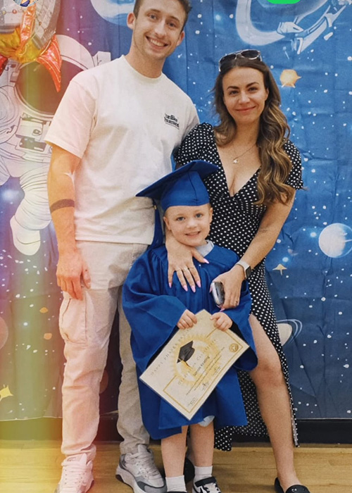 Amilia Keating son graduating