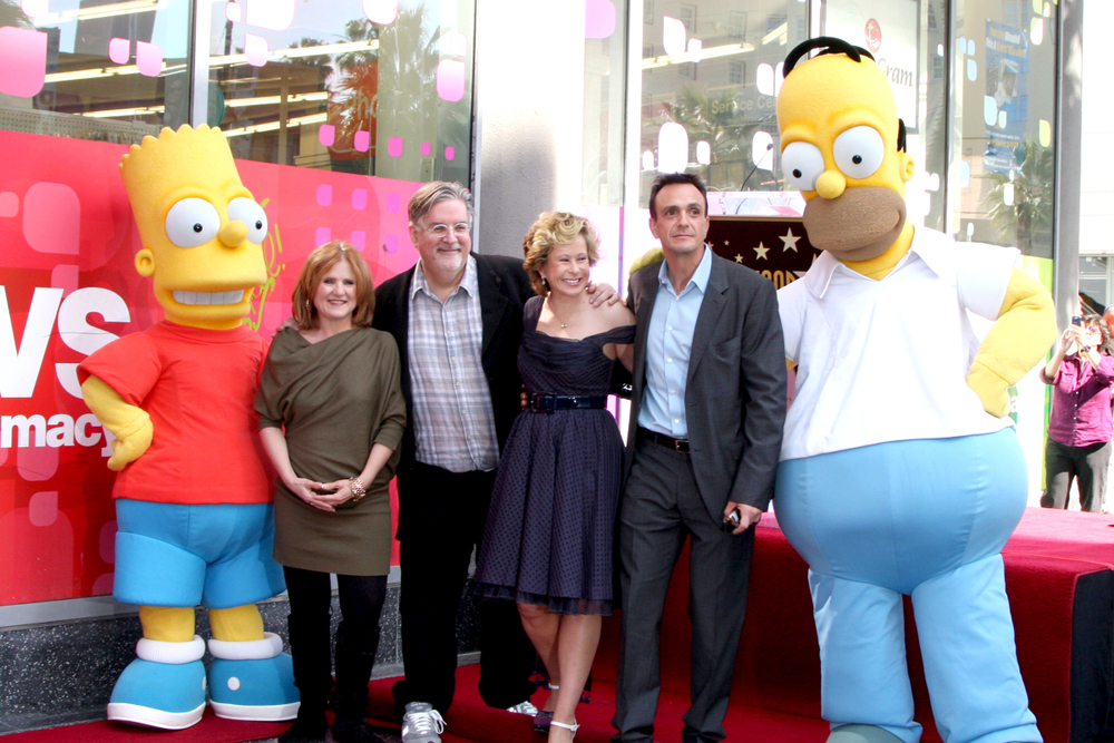 Bart, Nancy Cartwright, Matt Groening, Yeardley Smith, Hank Azaria, Homer at the Matt Groening Star Ceremony on the Hollywood Walk of Fame on February 14, 2012. Kathy Hutchins, Shutterstock