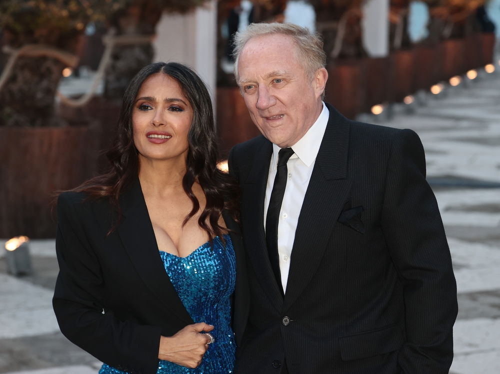 Salma Hayek Welcomes First Grandchild 3 Salma Hayek and husband François-Henri Pinault. Photo credit: Matteo Chinellato, Shutterstock