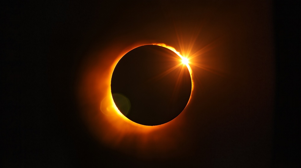 Total solar eclipse. Image credit: Shutterstock