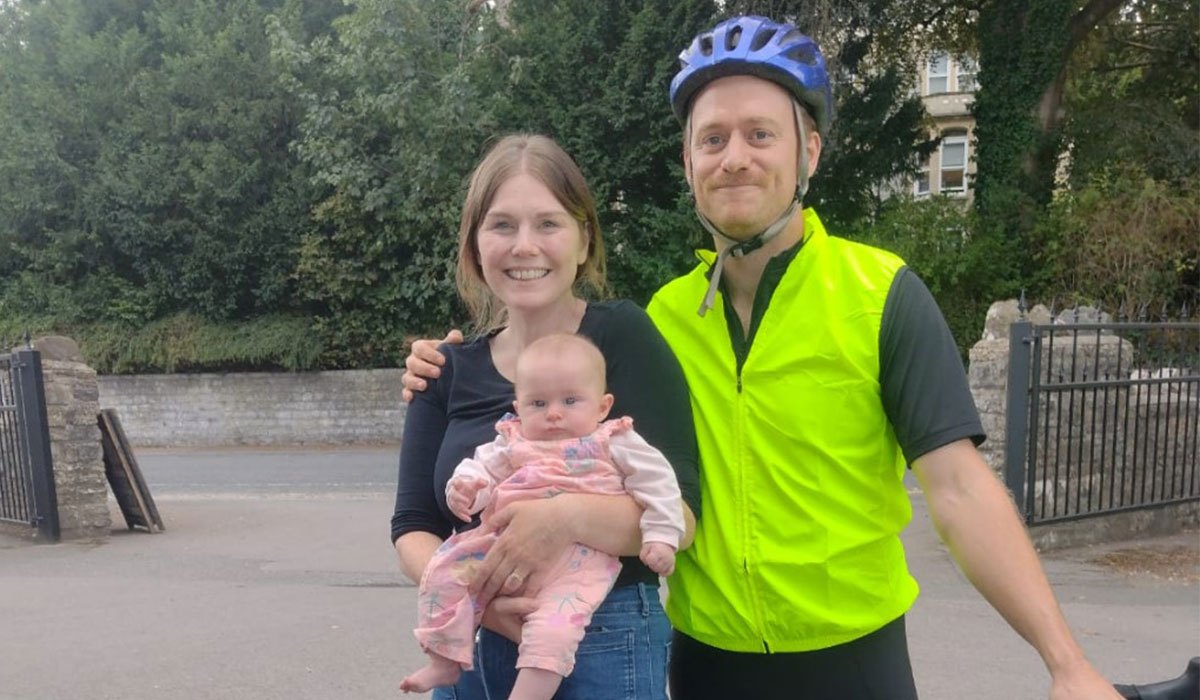 Father’s epic cycle for baby daughter who was born unable to swallow 6 George Rockell 4