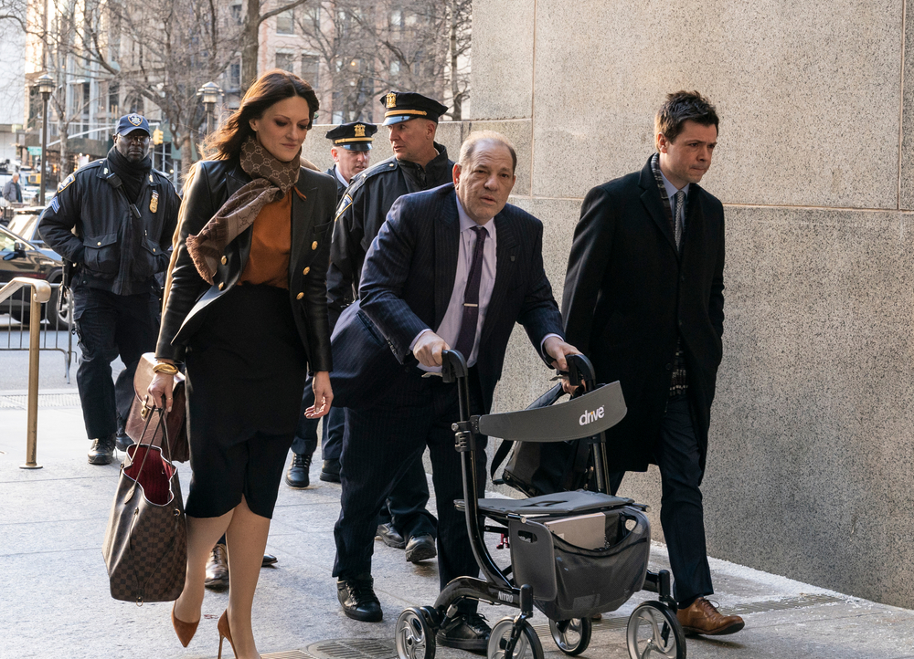 Harvey Weinstein and attorney Donna Rotunno arrive for jury deliberations on sexual assault charges at New York state supreme criminal court in 2020. Photo credit: Lev Radin, Shutterstock