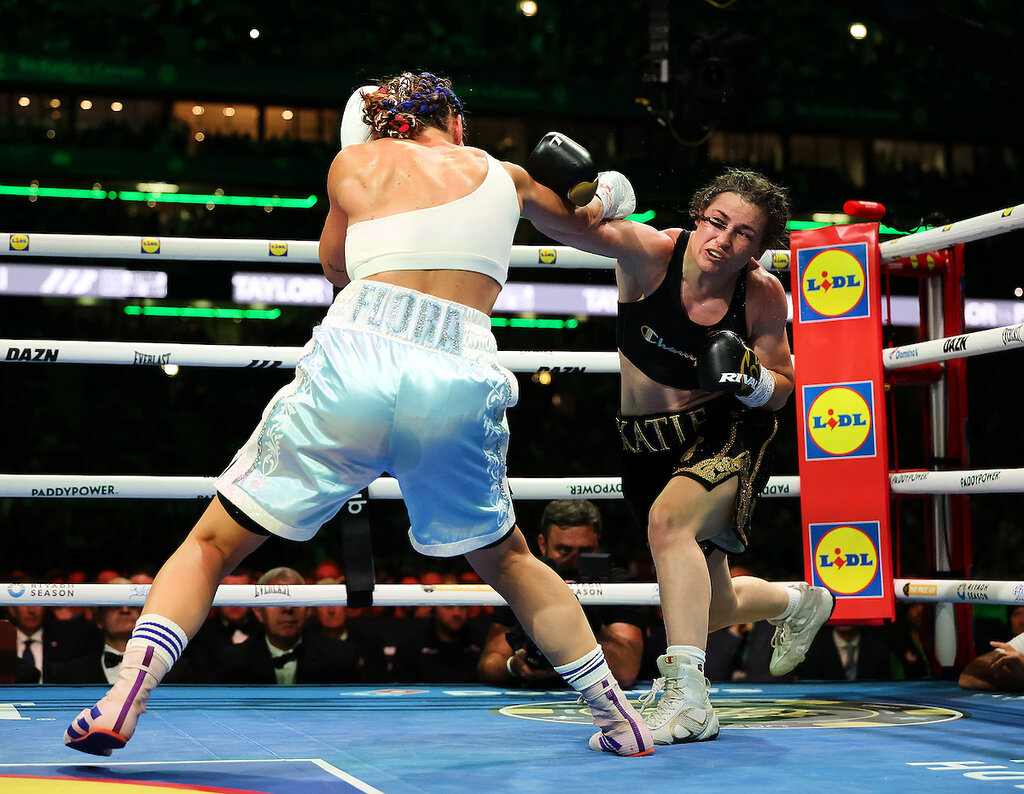 Katie Taylor Ends Her Career With A Bang As She Wins Final Fight In Croke Park 4 Dublin, Ireland: Katie Taylor v Flora Pili, Undisputed Super Lightweight Championship. 5 September 2026. Picture By Mark Robinson Matchroom Boxing.