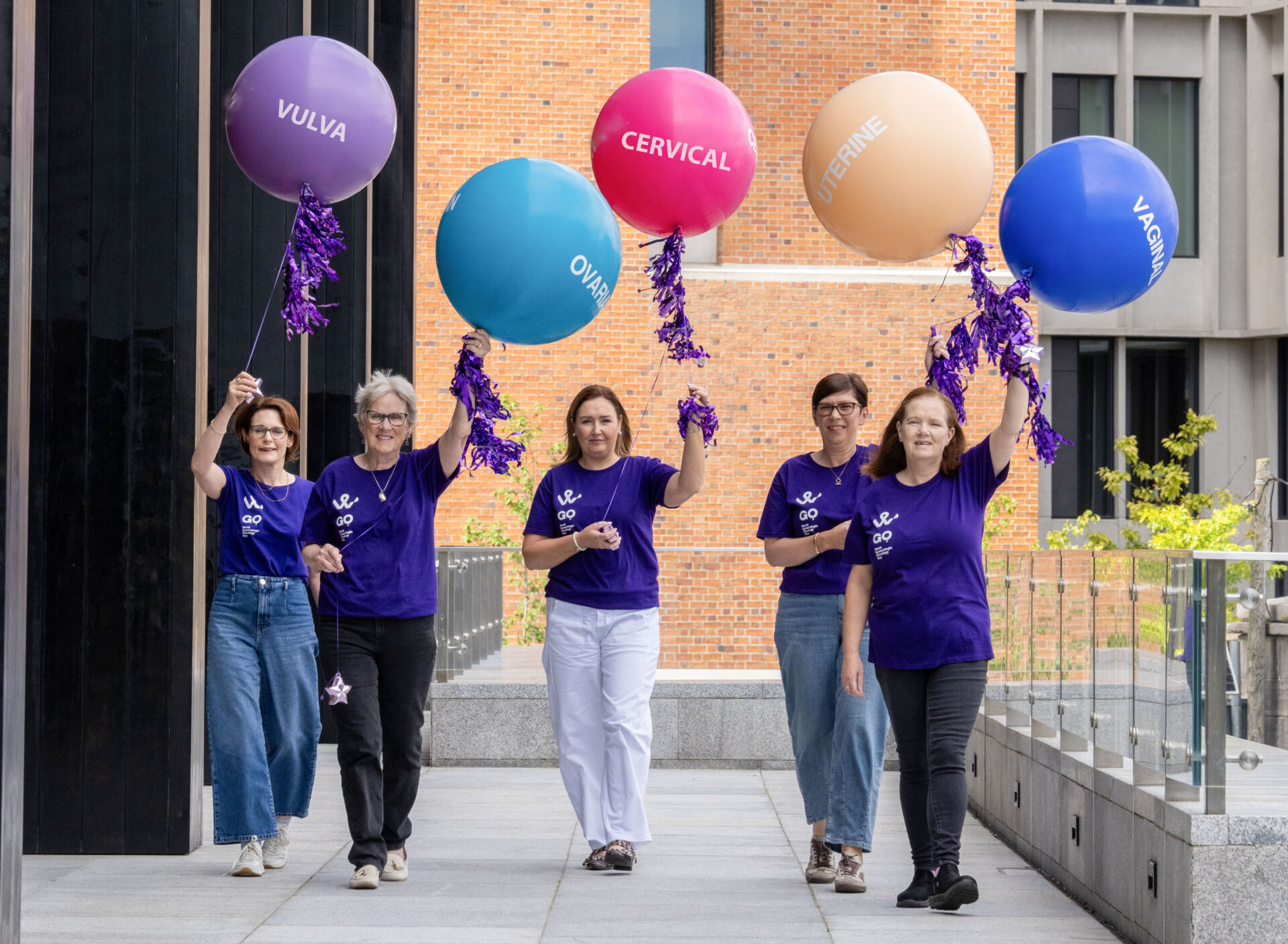 Pictured (L-R): Patient advocates Mairead McMahon, Marie Hannon, Anne Nally, Bridget Carr and Catriona Doyle. Photo credit: Barry Cronin