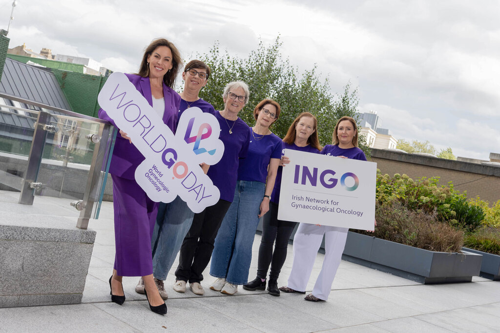Know The Five: New Research Highlights The Importance Of Gynaecological Cancer Awareness 5 Pictured (L-R): Minister for Health Dr Jennifer Carroll MacNeill, Bridget Carr, Marie Hannon, Mairead McMahon, Catriona Doyle and Anne Nally. Photo:Barry Cronin