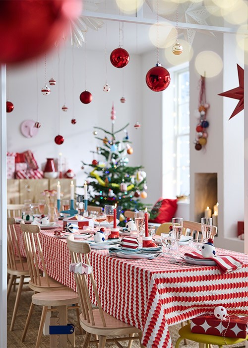 IKEA Christmas table setting. Pic: IKEA