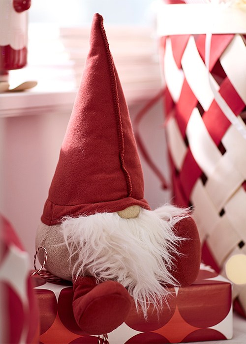 VINTERFINT Decoration, Santa Claus sitting red 30cm, €5. Pic: IKEA